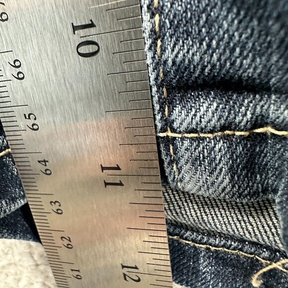 Zara Basic Womens Jean Shorts 8 Blue Denim Mid-Rise Zip Front Pockets - Picture 8 of 11